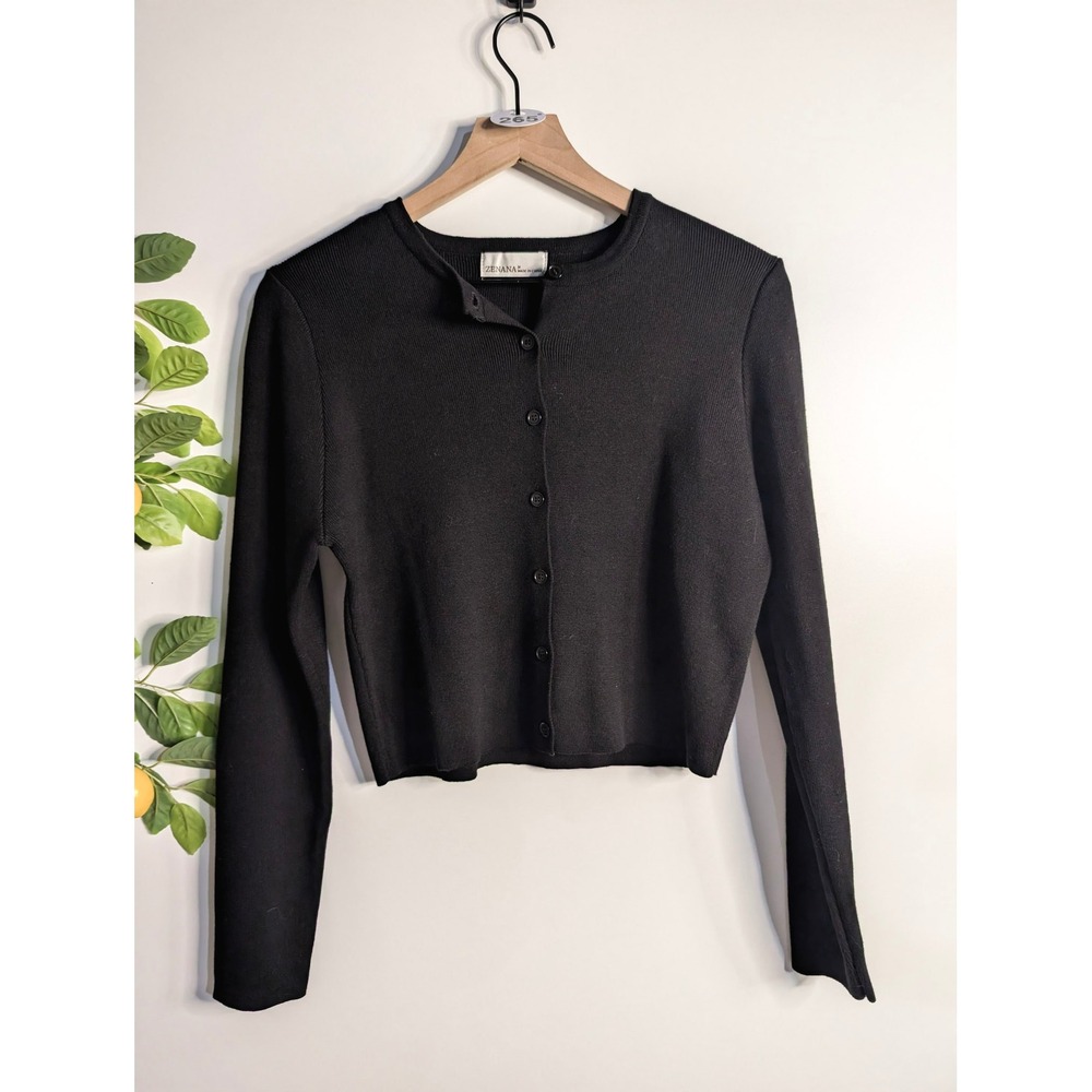 ZENANA Black Cardigan Sz M
